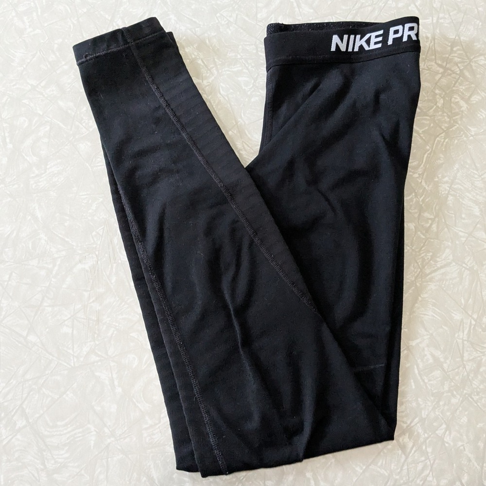 Nike Pro Dri-FIT Midrise Leggings Womens Small Black Athletic Training Tights